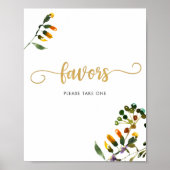 Wilde bloemen gunstbewijzen GELIEVE ÉÉN TE NEMEN b Poster (Voorkant)