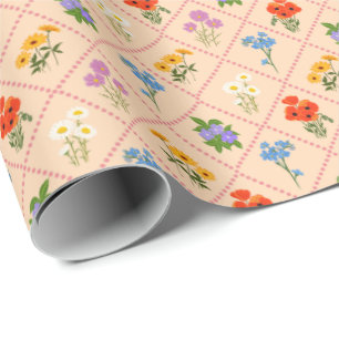Wilde Bloemen Harlekijn Tuin Cadeaupapier