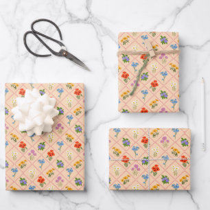 Wilde Bloemen Harlekijn Tuin Inpakpapier Vel