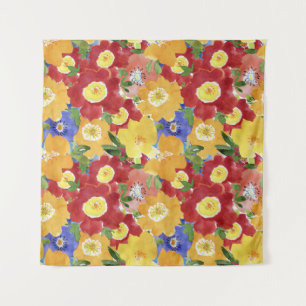 Wilde bloemen: herhaalde bloemen naadloos wandkleed