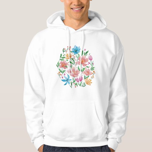 Wilde bloemen hoodie (Voorkant)