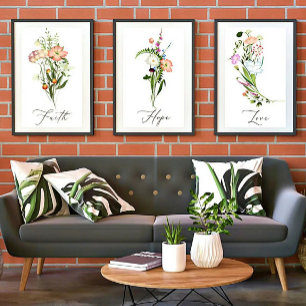 Wilde Bloemen Hoop Poster