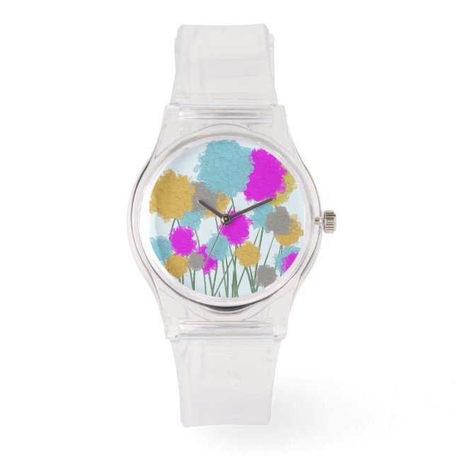  wilde bloemen horloge (Voorkant)