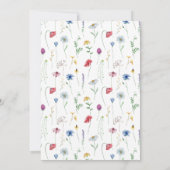 Wilde bloemen in Bloom Baby shower Kaart (Achterkant)