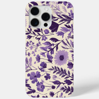 Wilde bloemen in paardennuances 💜 iPhone 15 pro max hoesje