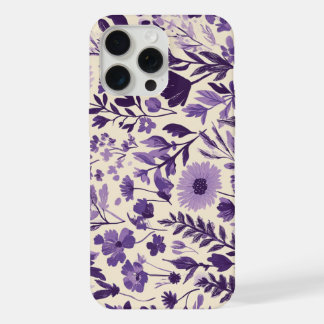 Wilde bloemen in paardennuances 💜 iPhone 15 pro max hoesje