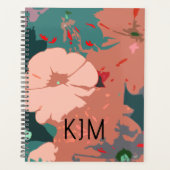 Wilde Bloemen Initialen Bloemachtige Aangepaste Na Planner (Voorkant)