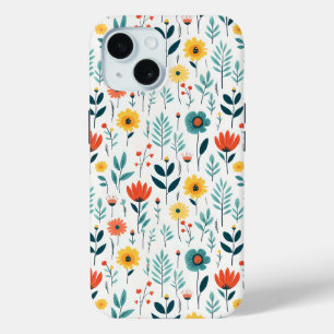 Wilde bloemen kleurrijk patroon