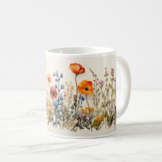 Wilde bloemen koffiemok