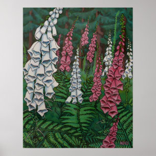 Wilde bloemen Kunst Afdrukfolie Bloemen schilderen Poster
