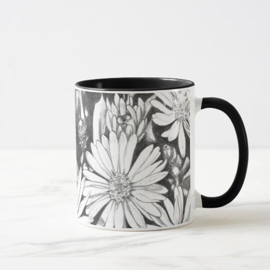 Wilde bloemen Kunst Coffee Cup Honingbijen en bloe Mok (Rechts)