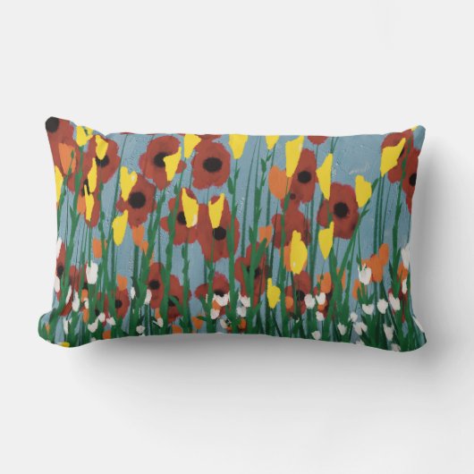 Wilde bloemen kussen (Voorkant)