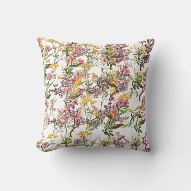 Wilde Bloemen Kussen (Voorkant)