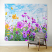 Wilde bloemen landschapsfoto wandkleed (In Situ (horizontaal))