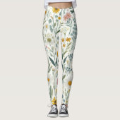 Wilde bloemen leggings (Voorkant)