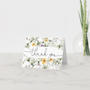 Wilde bloemen lente bloemen lavendel paarse groenb bedankkaart