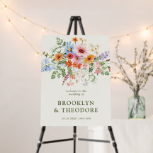 Wilde Bloemen Lente Weide Tuin Bruiloft Welkom