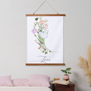 Wilde Bloemen Liefde Hangend Wandkleed
