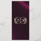 Wilde Bloemen & Lint - Paarse Bruiloft Menu (Achterkant)