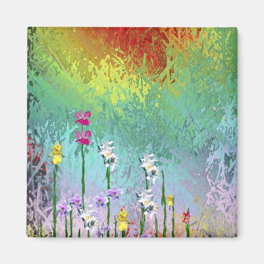 Wilde bloemen magneet (Voorkant)