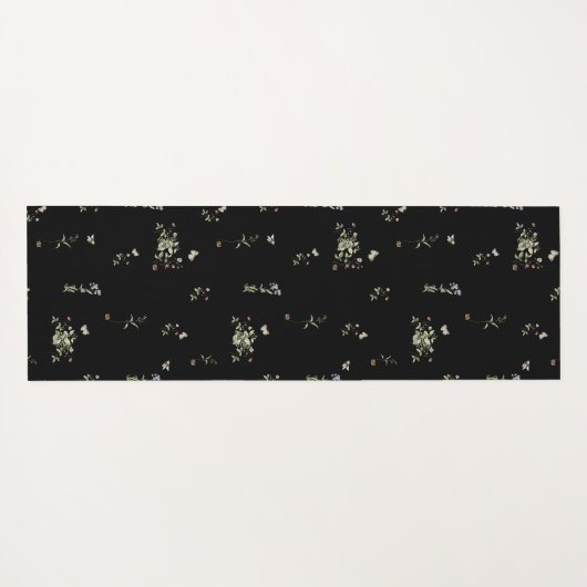 Wilde bloemen Meel Bumble Bee. | Monogram Yogamat (Achterkant (horizontaal))
