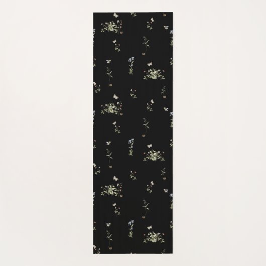 Wilde bloemen Meel Bumble Bee. | Monogram Yogamat (Achterkant)