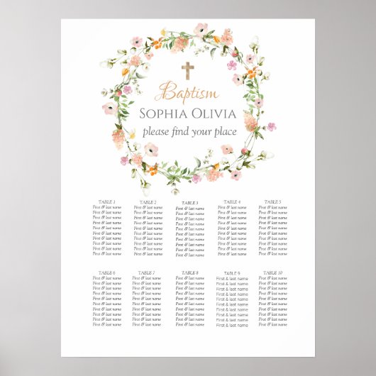 Wilde bloemen Mestrooster Poster (Voorkant)