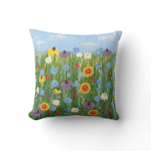 Wilde Bloemen met Blauwe Lucht