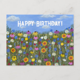 Wilde bloemen met Madeliefjes Ansichtkaart Briefkaart