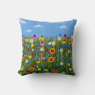 Wilde bloemen met madeliefjes kussen