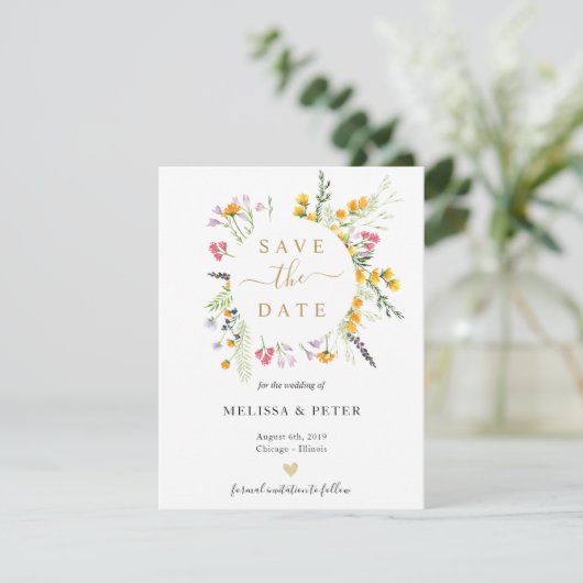 Wilde bloemen, met uitzondering van de datum aankondiging (Staand voorkant)