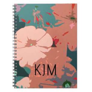 Wilde Bloemen Monogrammen Bloem Motief Maatwerk Na Notitieboek