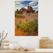 Wilde bloemen - Monument Valley - Arizona Poster (Keuken)