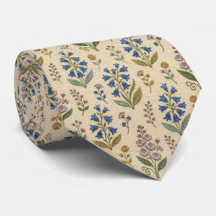 Wilde Bloemen Nepzijde Vintage Borduurwerk Stijl Stropdas