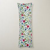 Wilde bloemen op wit lichaamskussen (Achterkant (Verticaal))