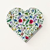 Wilde bloemen op wit notitieboek (Achterkant)