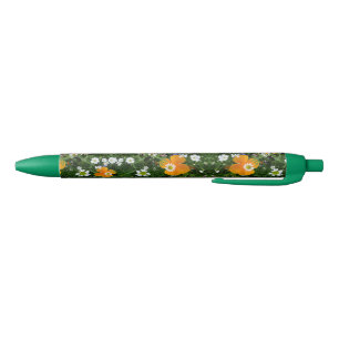 Wilde bloemen: Oranje Witte Roze Pen