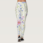 Wilde bloemen Patroon Leggings (Achterkant)