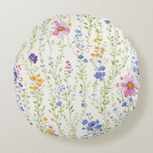 Wilde bloemen Patroon Rond Kussen
