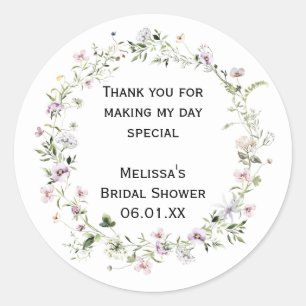 Wilde bloemen personaliseren Stickers