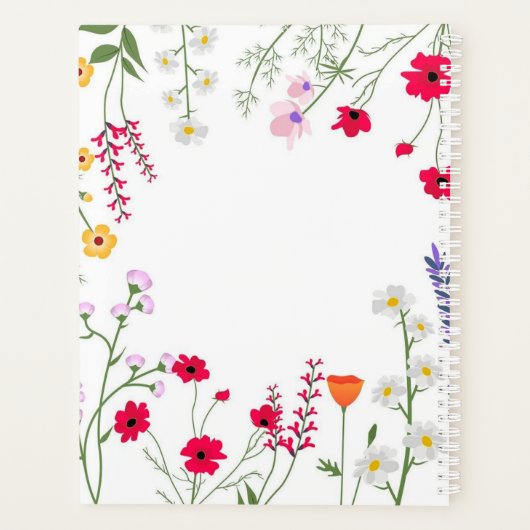 Wilde bloemen planner (Achterkant)