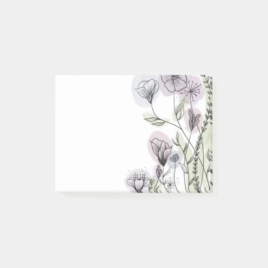 Wilde bloemen post-it® notes (Voorkant)