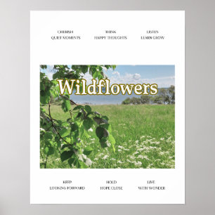 Wilde bloemen poster