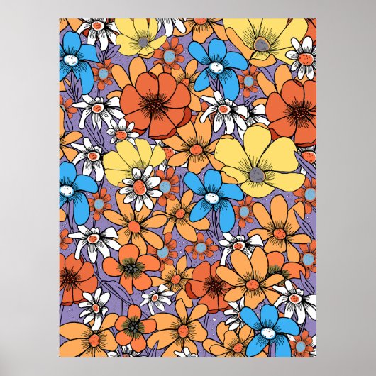 Wilde bloemen poster (Voorkant)