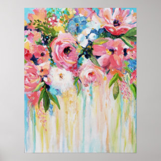 Wilde Bloemen Print, Fijne Kunst Poster Papier (Ma