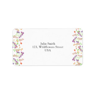 Wilde Bloemen Retouradreslabel Etiket
