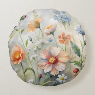 Wilde bloemen rond kussen