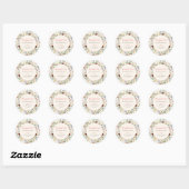 Wilde bloemen ronde sticker (Vel)