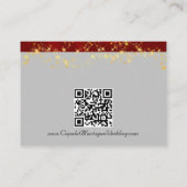 Wilde bloemen, rood lint en lichten, QR-code Informatiekaartje (Achterkant)