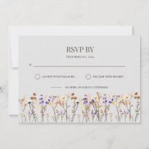 Wilde bloemen RSVP-kaart